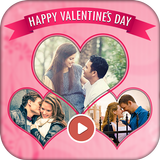 Valentine Love Photo Video Maker with Music icône