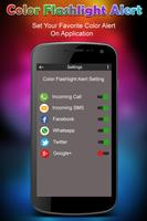 Color Flashlight on Call & SMS - Torch Flash Alert اسکرین شاٹ 1