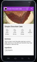 Simple Chocolate Cake Recipe capture d'écran 2