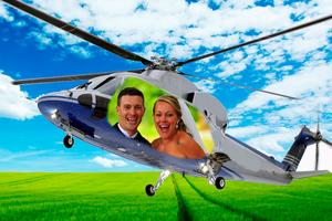 Helicopter Photo Frame الملصق
