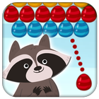 Raccoon Aim : Bubble egg Pop Shooter Game ikona