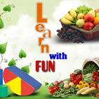 ikon Fruit veg shape color for kids