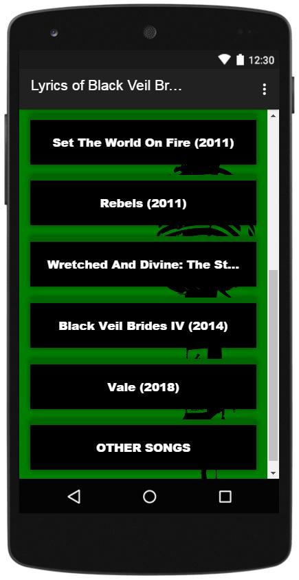 Black veil brides songs list Black veil brides songs list
