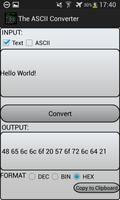 The ASCII Converter تصوير الشاشة 1