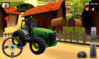 simulateur de tracteur agricole agri land: tracteu Affiche
