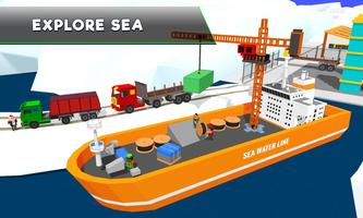 Uphill Blocky Truck Simulator 2018 ảnh chụp màn hình 2