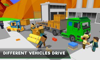 Uphill Blocky Truck Simulator 2018 capture d'écran 3