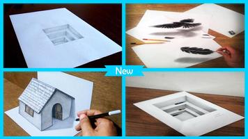 Easy 3D Drawing Step By Step Affiche