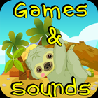 sloth games for kids: free icône