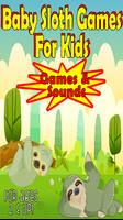 sloth games for kids: free Affiche