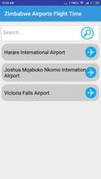 Zimbabwe Airports Flight Time الملصق