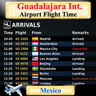 Guadalajara Airport Flight Time آئیکن