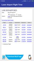 Luxor Airport Flight Time capture d'écran 1