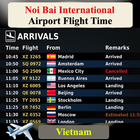 Noi Bai Airport Flight Time Zeichen