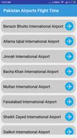 Poster Pakistan Airports Flight Time