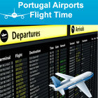 Portugal Airports Flight Time-icoon