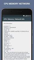 CPU | Memory | Network Info تصوير الشاشة 1
