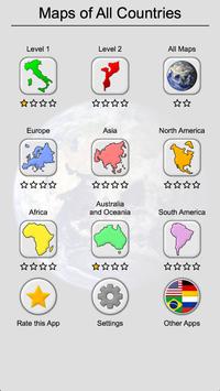 maps of all countries in the world geography quiz apk screenshot