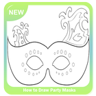 Cómo dibujar máscaras de fiesta icono