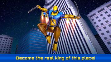 Dual Swords Superhero Crime City Defender Sim captura de pantalla 3