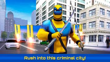 Dual Swords Superhero Crime City Defender Sim Affiche