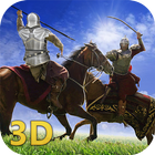 Medieval Knight Fighting Horse Ride 3D icône