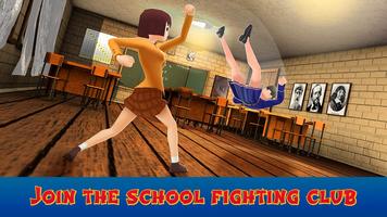 School Boy Fighting Game - King of Chaos Affiche