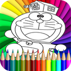 Coloring Book For Doram Cat On icône