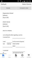 Complaint Letter capture d'écran 3
