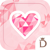 Kawai Widget pink heart icône