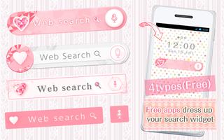 Kawai Widget pink heart پوسٹر