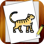 Learn How to draw animals أيقونة