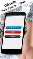 Power /force / Work Calculator ảnh chụp màn hình 1