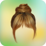 Woman hairstyle photoeditor أيقونة