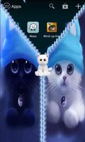 3D Cats Zip Screen Lock captura de pantalla 2