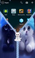 3D Cats Zip Screen Lock captura de pantalla 3