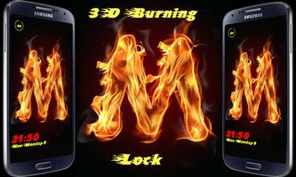 Burning Letter M Lock 포스터