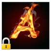 Burning Letter A Lock