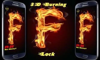 Burning Letter F Lock پوسٹر