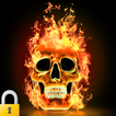 3D Fire Skull Screen Lock