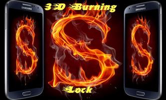 Burning Letter S Lock постер