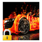 Burning Fire Car Lock icono