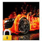 Burning Fire Car Lock أيقونة