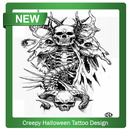 APK Creepy Halloween Tattoo Design