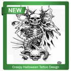 Conception de tatouage Halloween effrayant icône