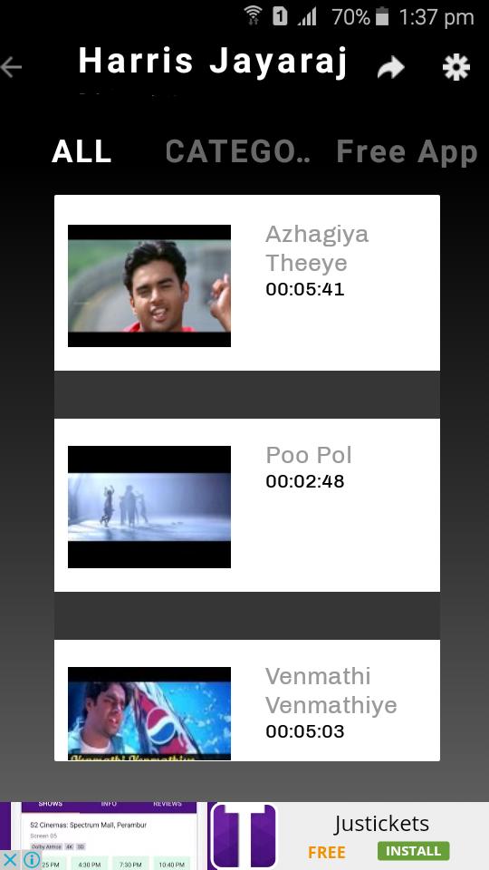 13+ Harris Jayaraj Tamil Songs List Background