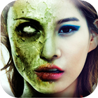 Gezicht Halloween make-up-icoon