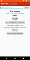 Bitcoin Miner Automatic - Earn free Bitcoins تصوير الشاشة 2