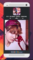 BTS Colored Pencil Drawing Kpop HD Affiche