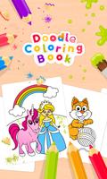 Doodle Coloring Book Affiche